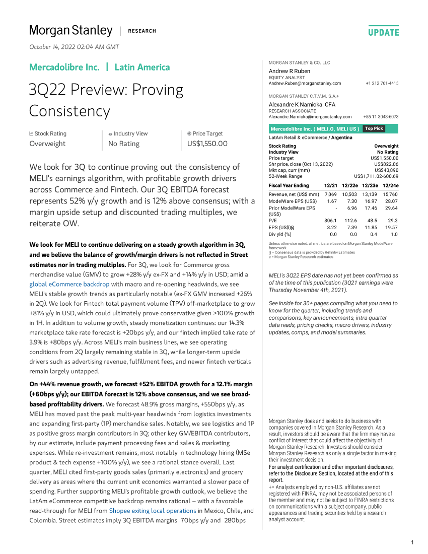 2022-10-14-MELI.OQ-Morgan Stanley-Mercadolibre Inc. 3Q22 Preview Proving Consistency-987219032022-10-14-MELI.OQ-Morgan Stanley-Mercadolibre Inc. 3Q22 Preview Proving Consistency-98721903_1.png